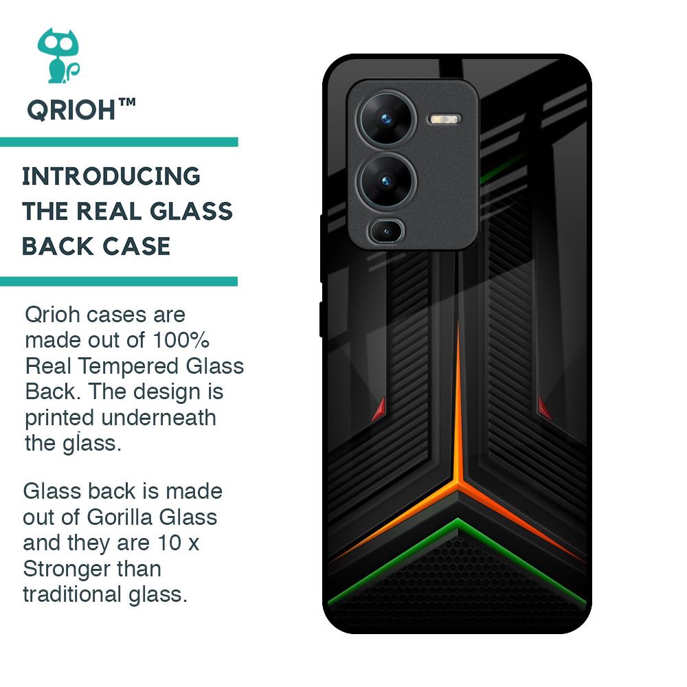 Modern Ultra Chevron Glass Case for Vivo V25 Pro