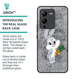 Cute Baby Bunny Glass Case for Vivo V25 Pro