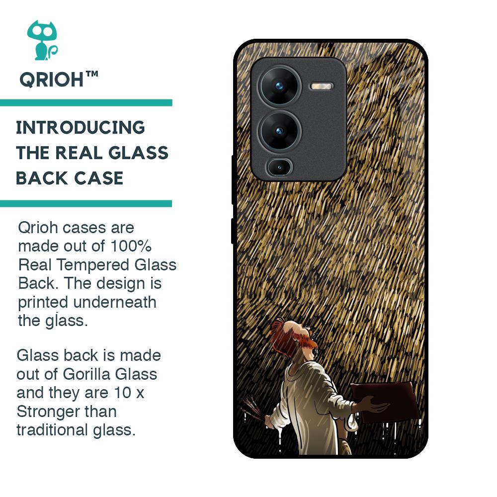 Rain Festival Glass Case for Vivo V25 Pro