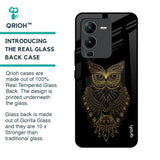 Golden Owl Glass Case for Vivo V25 Pro