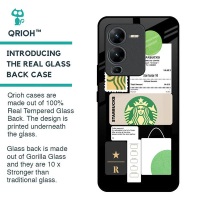 Coffee Latte Glass Case for Vivo V25 Pro