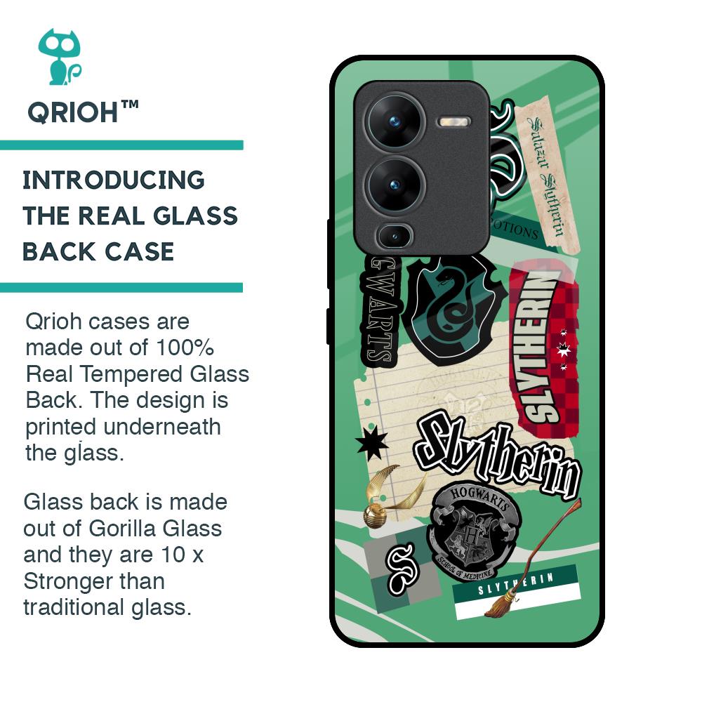 Slytherin Glass Case for Vivo V25 Pro