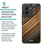 Diagonal Slash Pattern Glass Case for Vivo V25 Pro