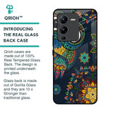 Owl Art Glass Case for Vivo V25 Pro