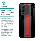 Vertical Stripes Glass Case for Vivo V25 Pro