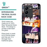 Anime Eyes Glass Case for Vivo V25 Pro