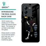 Luffy Line Art Glass Case for Vivo V25 Pro