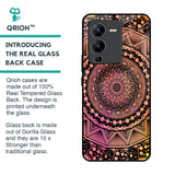 Floral Mandala Glass Case for Vivo V25 Pro