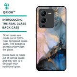 Marble Ink Abstract Glass Case for Vivo V25 Pro