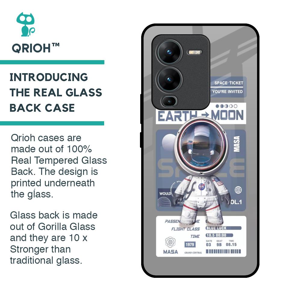Space Flight Pass Glass Case for Vivo V25 Pro