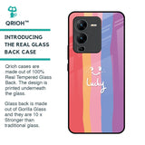 Lucky Abstract Glass Case for Vivo V25 Pro