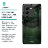 Green Leather Glass Case for Vivo V25 Pro