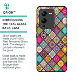 Multicolor Mandala Glass Case for Vivo V25 Pro