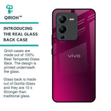 Pink Burst Glass Case for Vivo V25 Pro