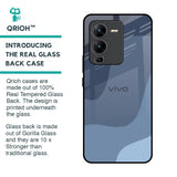 Navy Blue Ombre Glass Case for Vivo V25 Pro