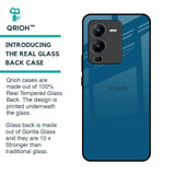 Cobalt Blue Glass Case for Vivo V25 Pro
