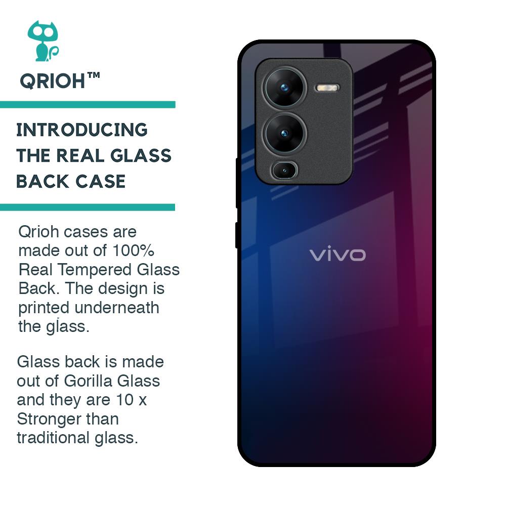Mix Gradient Shade Glass Case For Vivo V25 Pro