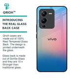 Blue & Pink Ombre Glass case for Vivo V25 Pro