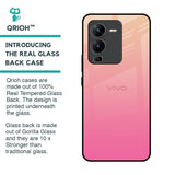 Pastel Pink Gradient Glass Case For Vivo V25 Pro