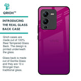 Magenta Gradient Glass Case For Vivo V25 Pro