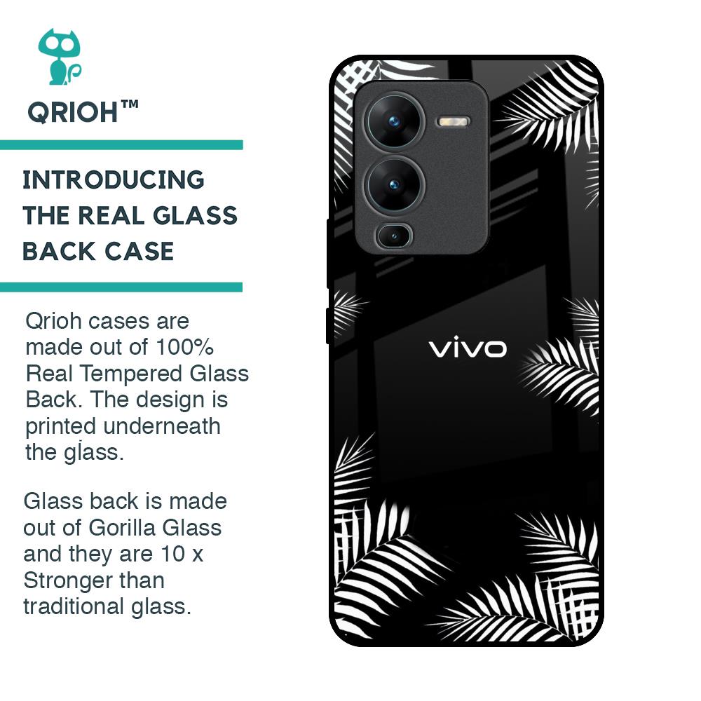 Zealand Fern Design Glass Case For Vivo V25 Pro