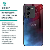 Smokey Watercolor Glass Case for Vivo V25 Pro