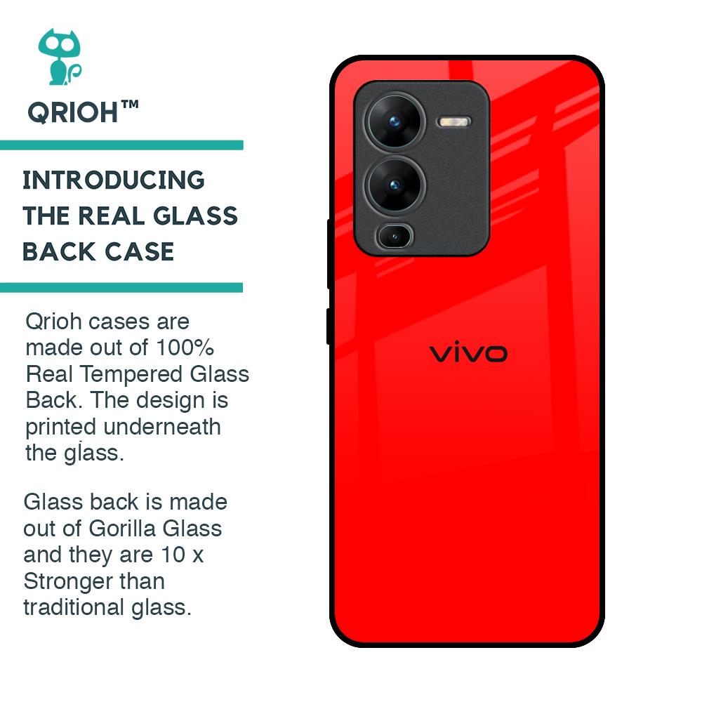 Blood Red Glass Case for Vivo V25 Pro