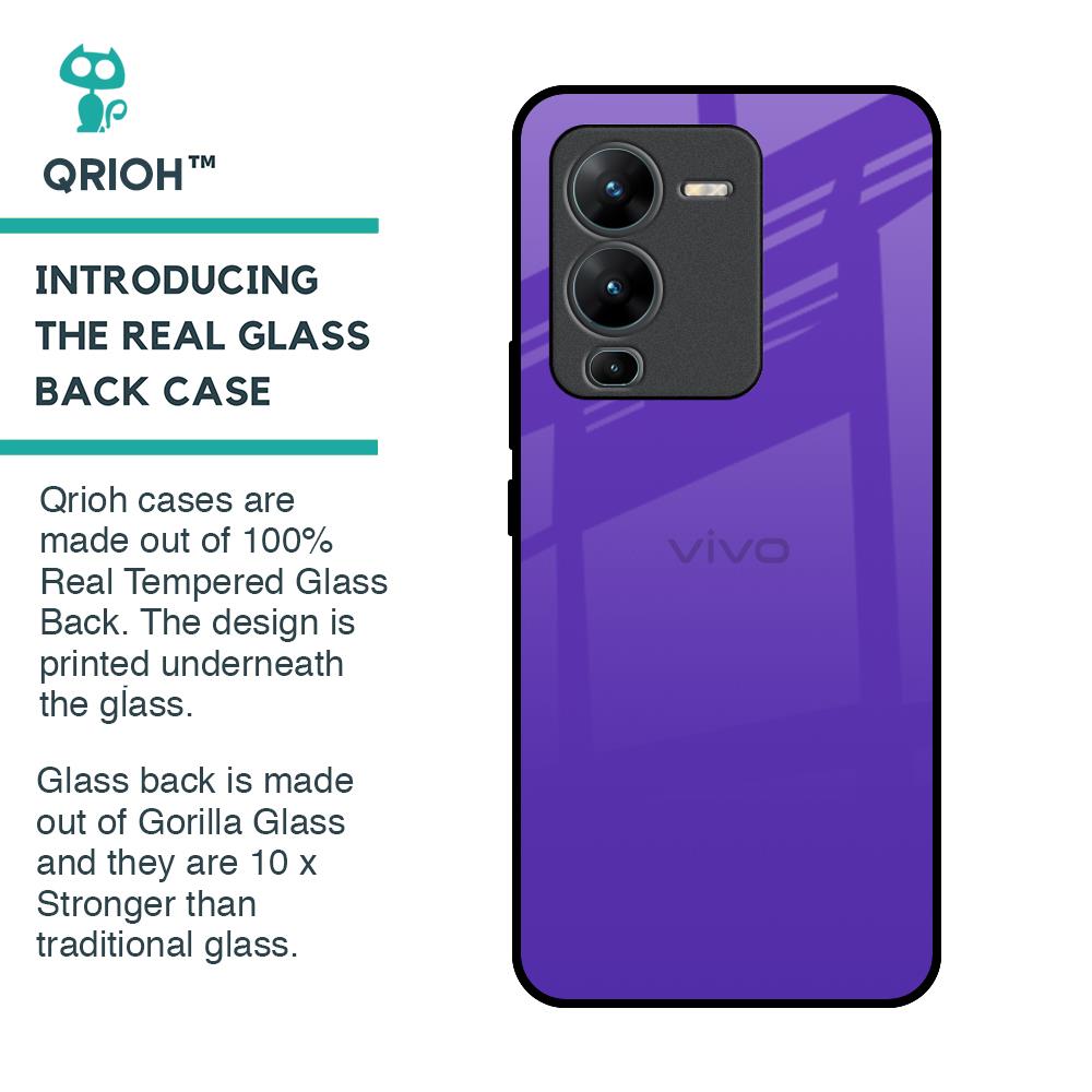 Amethyst Purple Glass Case for Vivo V25 Pro