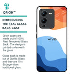Wavy Color Pattern Glass Case for Vivo V25 Pro