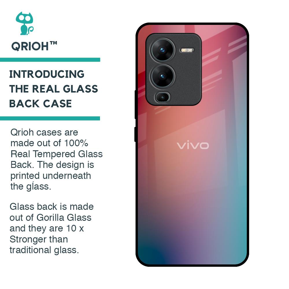 Dusty Multi Gradient Glass Case for Vivo V25 Pro