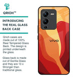 Magma Color Pattern Glass Case for Vivo V25 Pro