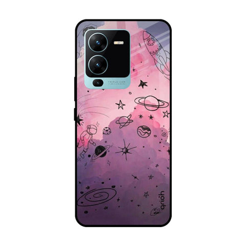 Space Doodles Vivo V25 Pro Glass Cases & Covers Online