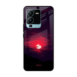 Morning Red Sky Vivo V25 Pro Glass Cases & Covers Online