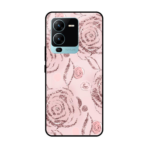 Shimmer Roses Vivo V25 Pro Glass Cases & Covers Online