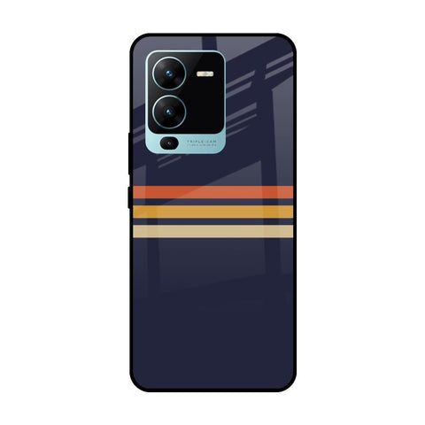 Tricolor Stripes Vivo V25 Pro Glass Cases & Covers Online