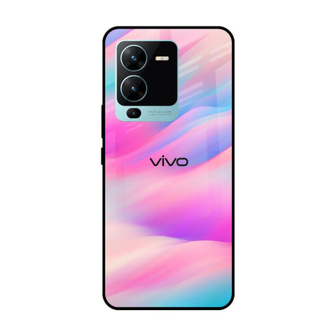 Colorful Waves Vivo V25 Pro Glass Cases & Covers Online