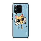 Adorable Cute Kitty Vivo V25 Pro Glass Cases & Covers Online