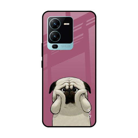 Funny Pug Face Vivo V25 Pro Glass Cases & Covers Online