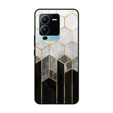 Tricolor Pattern Vivo V25 Pro Glass Cases & Covers Online