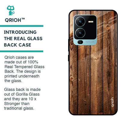 Timber Printed Glass case for Vivo V25 Pro