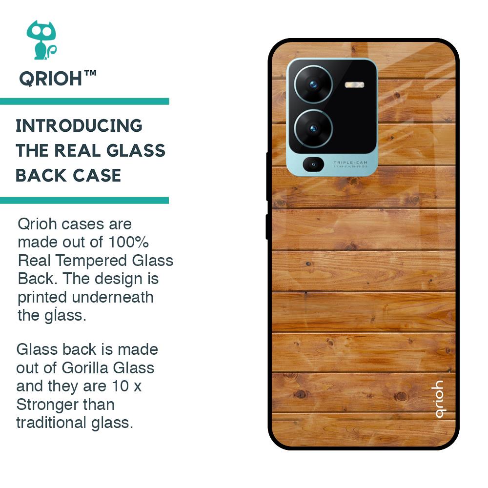 Timberwood Glass Case for Vivo V25 Pro