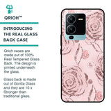 Shimmer Roses Glass case for Vivo V25 Pro