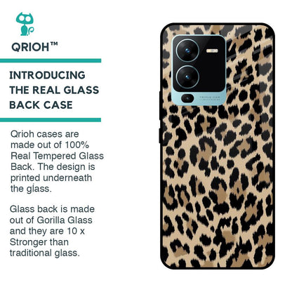 Leopard Seamless Glass Case For Vivo V25 Pro