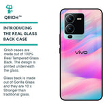 Colorful Waves Glass case for Vivo V25 Pro
