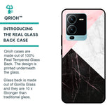 Marble Collage Art Glass Case For Vivo V25 Pro