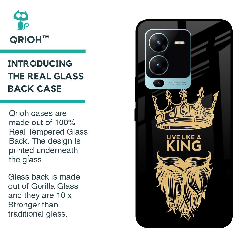 King Life Glass Case For Vivo V25 Pro