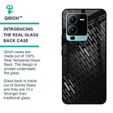 Dark Abstract Pattern Glass Case For Vivo V25 Pro