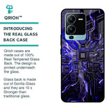 Techno Color Pattern Glass Case For Vivo V25 Pro