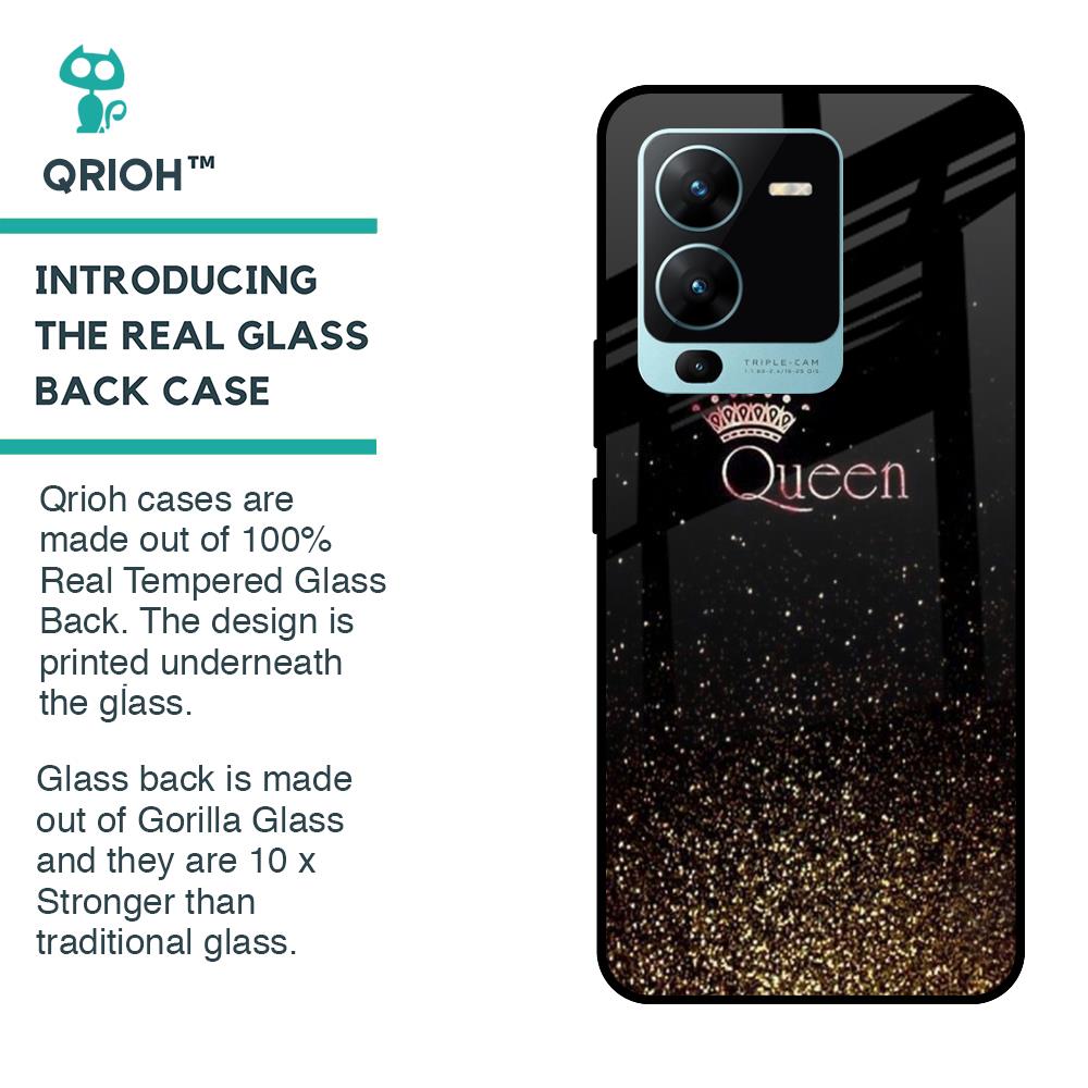 I Am The Queen Glass case for Vivo V25 Pro