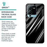 Black & Grey Gradient Glass Case For Vivo V25 Pro